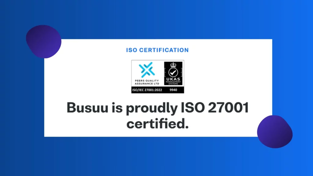ISO certified